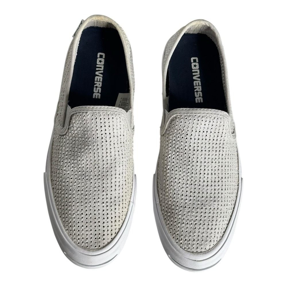 Converse Cream Slip-On Sneakers - Picture 3 of 10